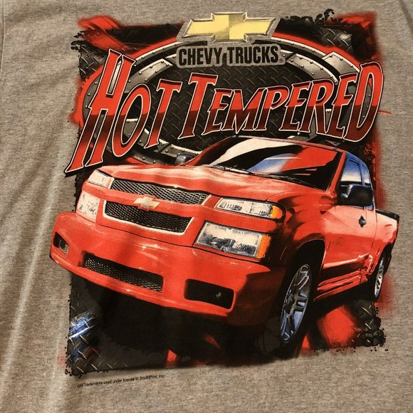 Vintage Y2K Chevy Trucks Hot Tempered Shirt XL Chevrolet - Picture 2 of 6